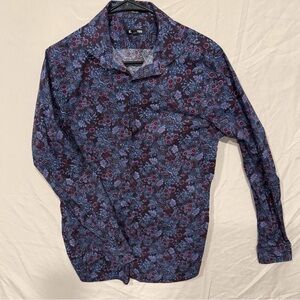 Express Extra Slim Fit Dress Shirt, Men’s Size Medium, Floral Print
